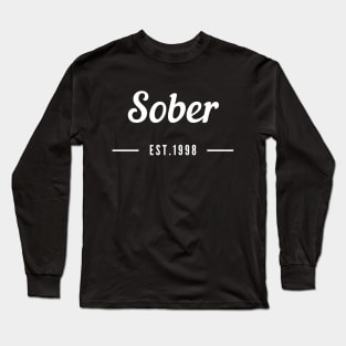 Sober Since 1998 - Sobriety Program Twelve Steps Long Sleeve T-Shirt